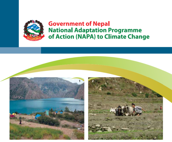 Förstasidan av Nepals NAPA - National Adaptation Programme of Action