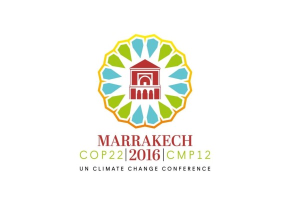 Officiell logo för klimatmötet COP22 som hålls i Marocko i november 2016.